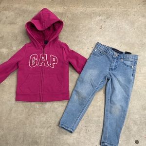 Toddler fleece gap hoodie and jeans